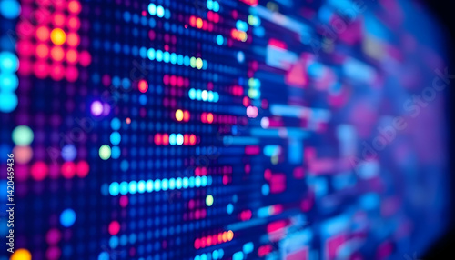 Colorful Abstract Digital Background with Vibrant Lights and Patterns