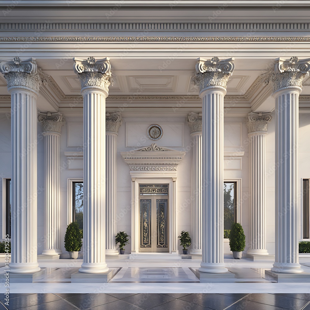 Obraz premium Large upscale home design with professional landscaping high resolution picture