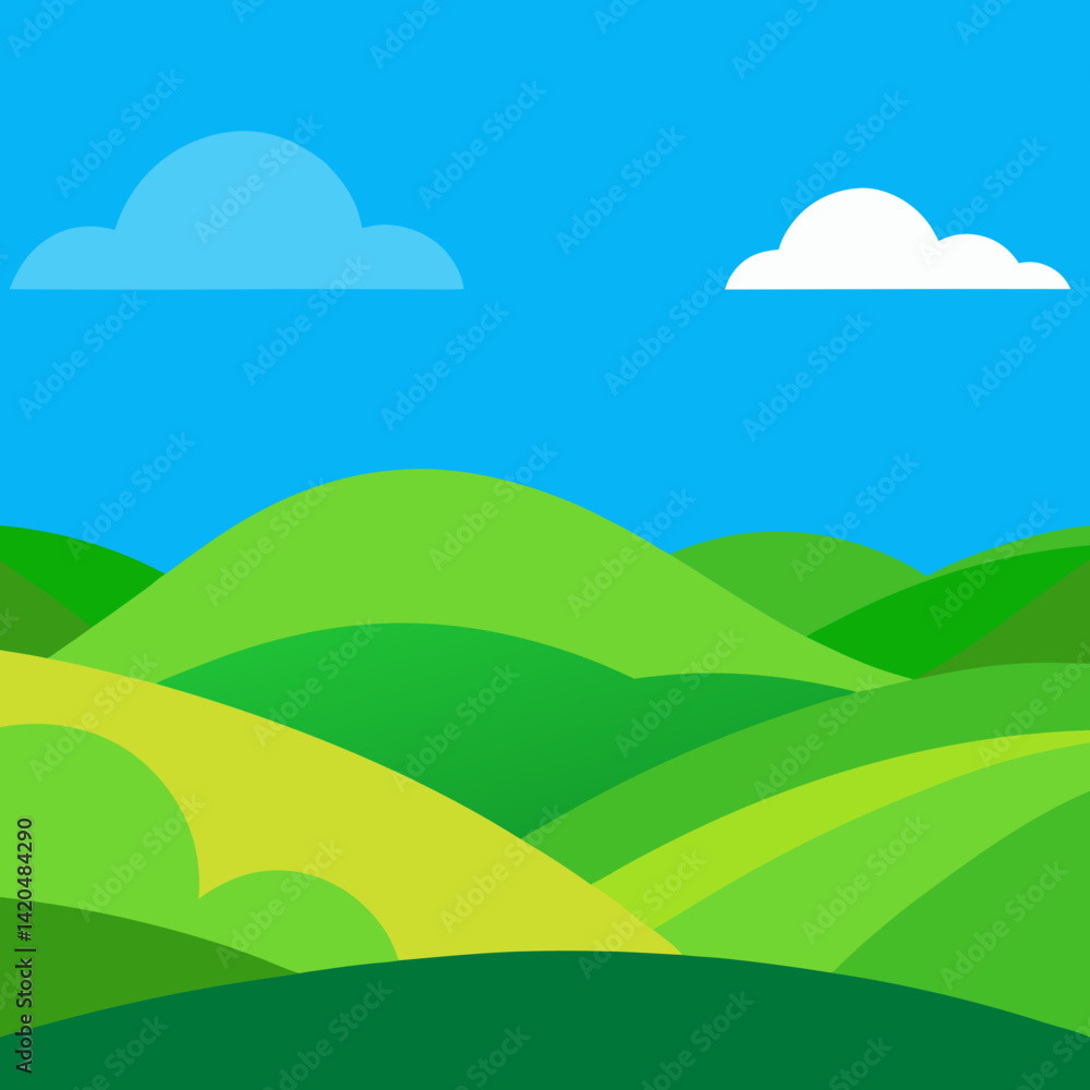 Fototapeta premium landscape with mountains and blue sky