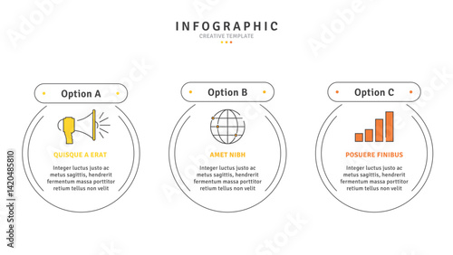 Business infographic template with modern design elements and icons in vector 