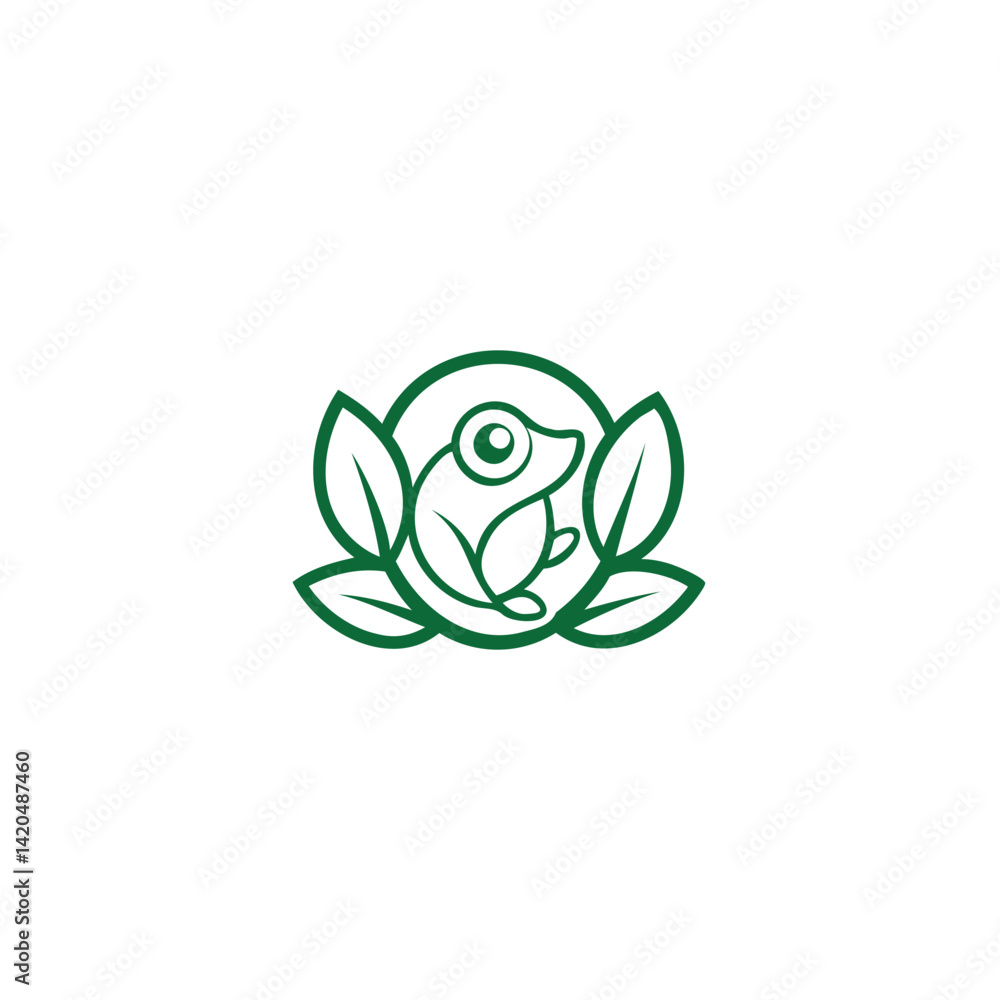 Frog Leaf Circle Logo Frog Leaf Circle Logo