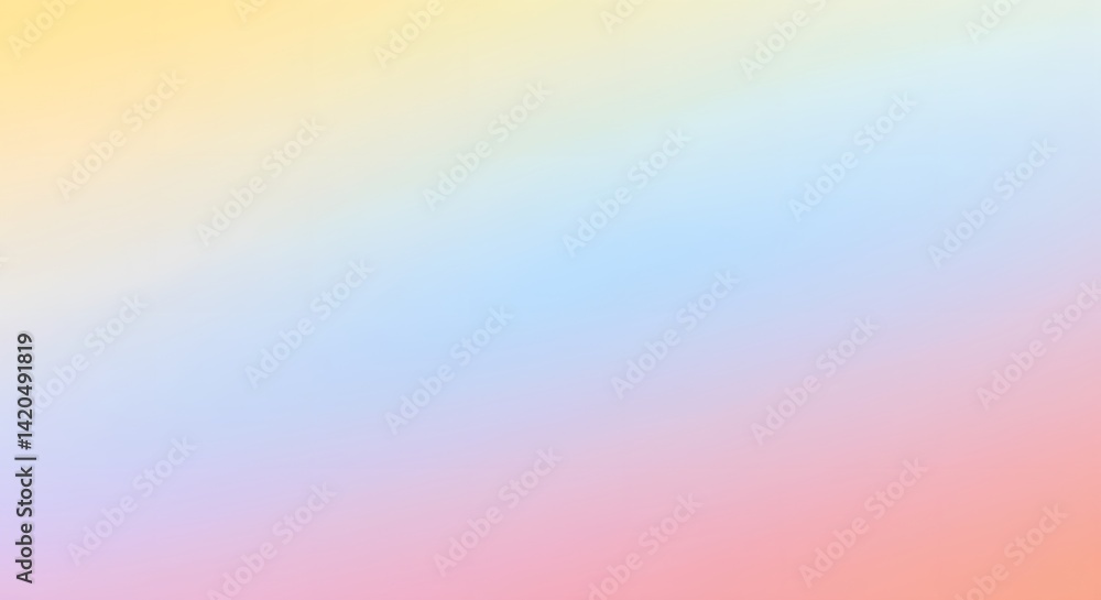 Naklejka premium Pastel Rainbow Gradient: A Dreamy Soft Color Background