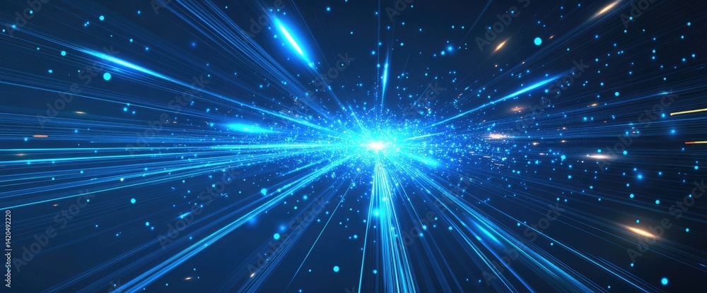 Obraz premium Abstract digital space explosion