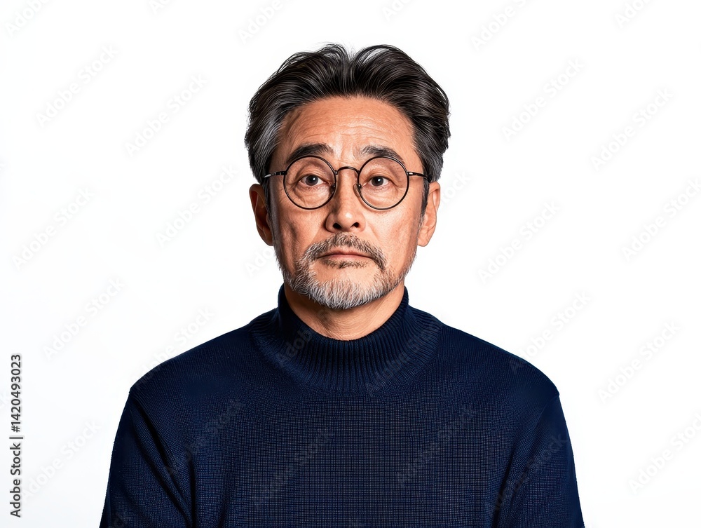 Mature Man Contemplative Portrait Mature Man Contemplative Portrait