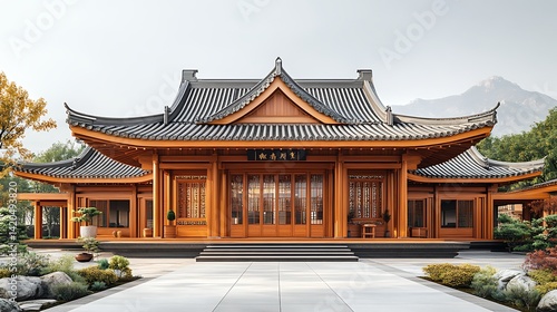 Confucian inspired cultural heritage building high resolution picture