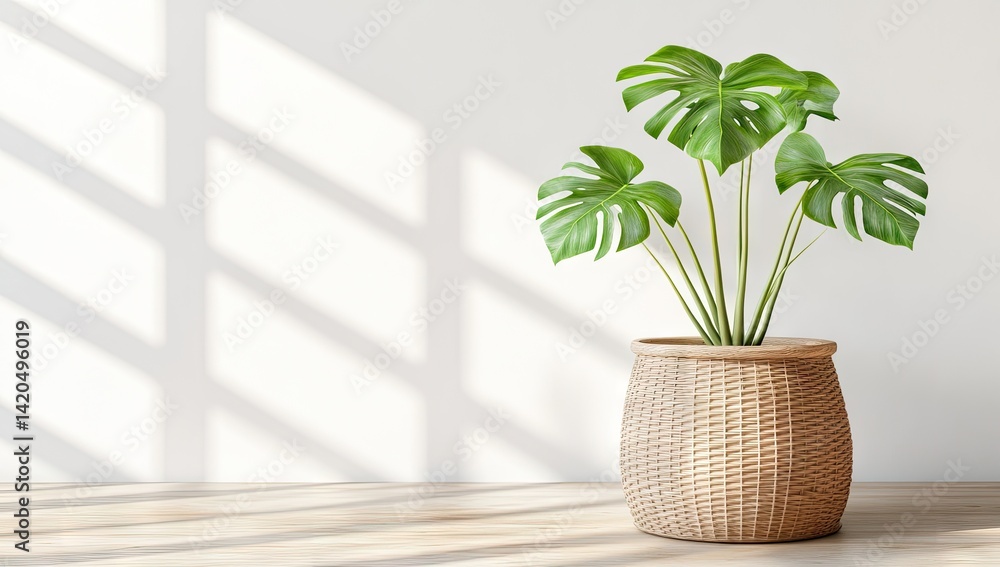 Plant in Wicker Pot Plant in Wicker Pot