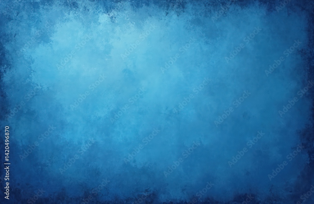 Abstract blue background with rough texture. Light blue grunge background for posters banners digital backgrounds. Gradient background, blue tones old painted wall texture.
