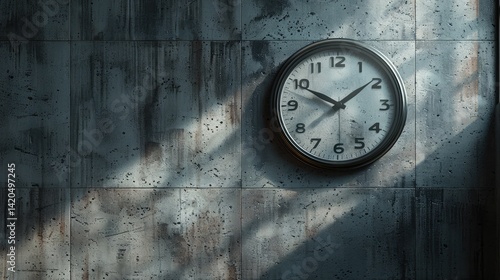 Wallpaper Mural Wall Clock with Dramatic Light and Shadow Torontodigital.ca