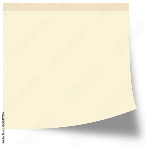 blank white postit note paper