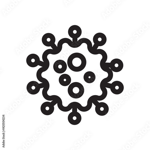 Antibacterial and antiviral defense. Germs and microbe icon. Vector illustration