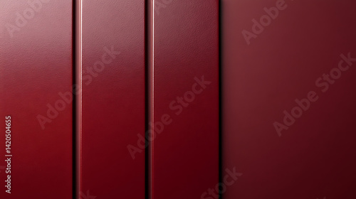close up view of textured surface in deep oxblood red color, featuring smooth and glossy panels that create modern and elegant aesthetic. rich hue adds warmth and sophistication to any design