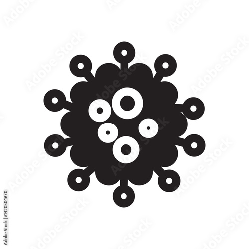 Antibacterial and antiviral defense. Germs and microbe icon. Vector illustration