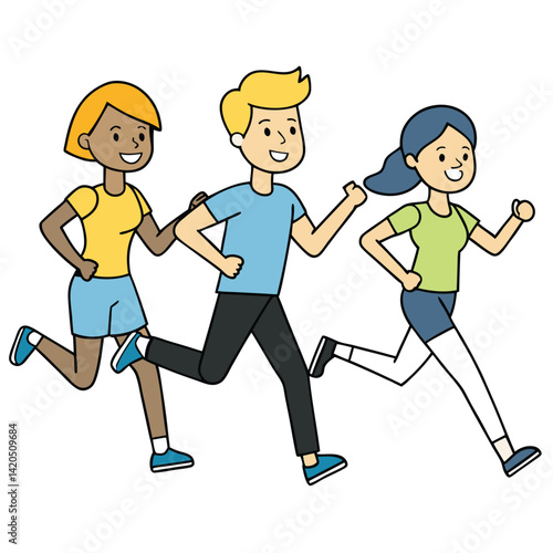 Three people jogging (2)