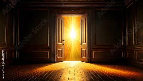 Open Door to a Bright Future Hope, Opportunity, and New Beginnings