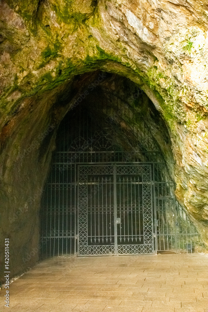 Exploring beautiful Postojna cave in Slovenia the most visited european cave. Thousands of stalagmites and stalactites