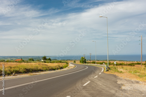 Obraz na płótnie Highway of the Mount Olympus in Greece w salonie