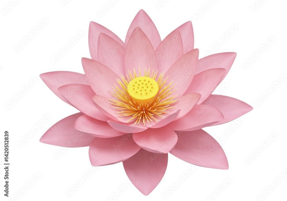 Pink lotus flower isolated on white background Pink lotus flower isolated on white background