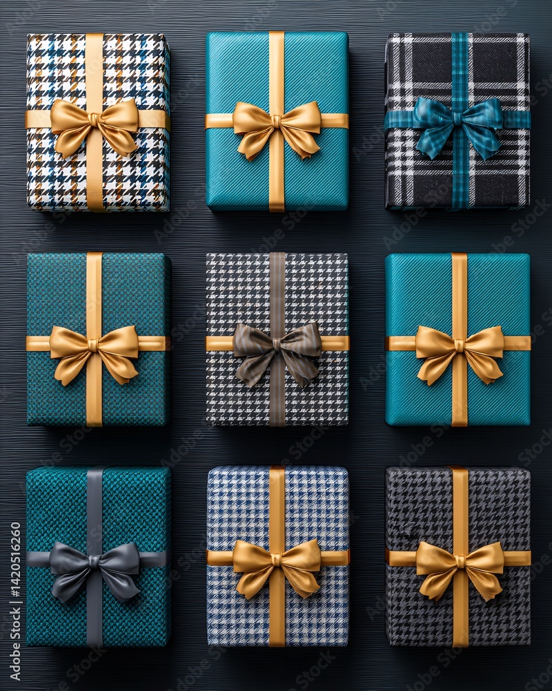 Colorful Gift Boxes with Decorative Bows