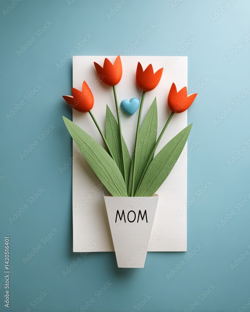 Colorful Paper Flower Arrangement for Mother's Day