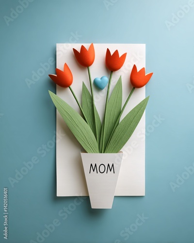 Colorful Paper Flower Arrangement for Mother's Day