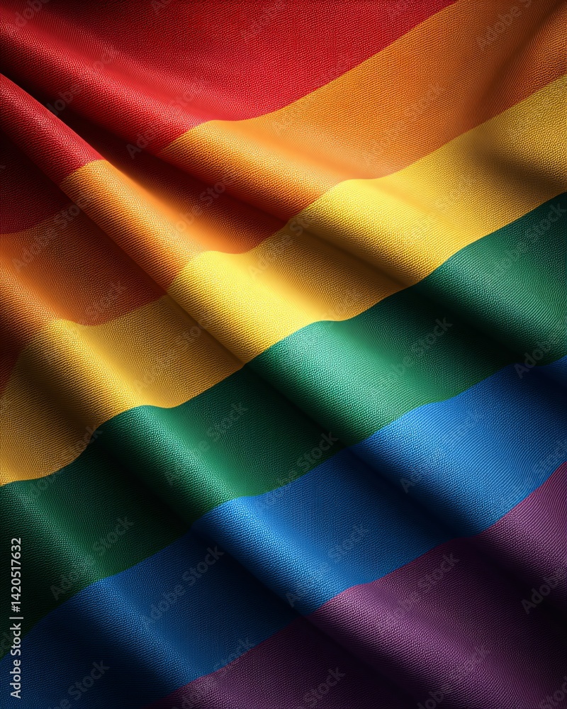 Vibrant Rainbow Fabric Texture for LGBTQ+ Pride