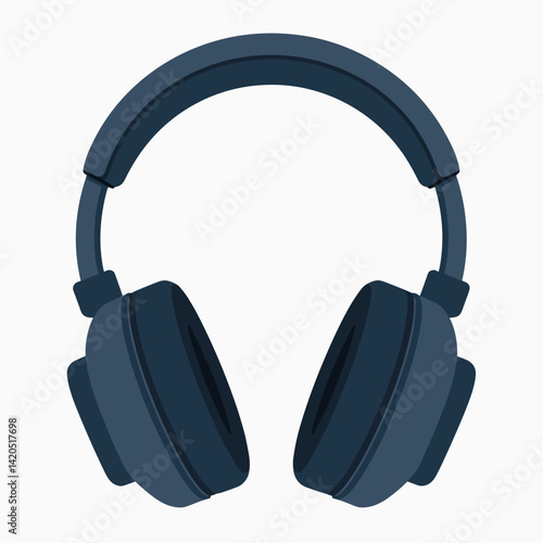 Iconic headphones in modern design on a plain background  