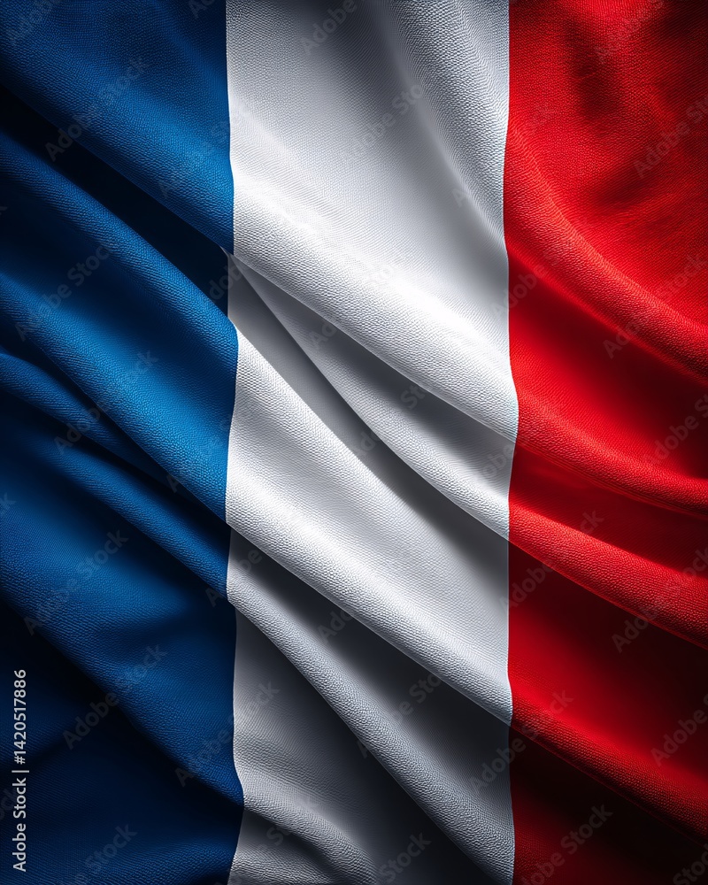 Obraz premium Textured French Flag in Bold Colors