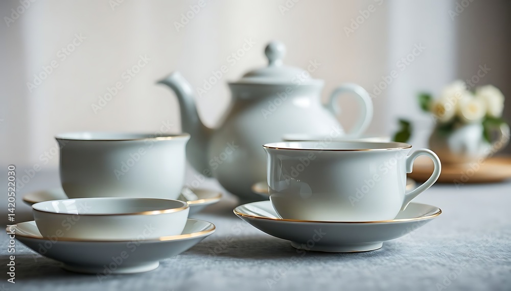 table topped with white cups and saucers table topped with white cups and saucers