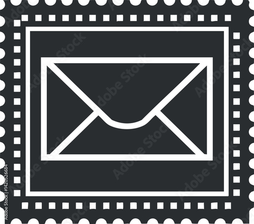 A graphic representation of an envelope symbolizing mail and communication services.
