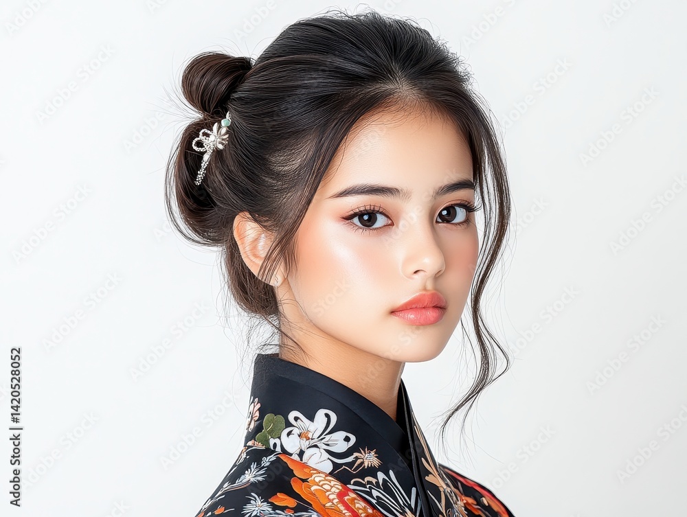 Woman in traditional attire, portrait Woman in traditional attire, portrait