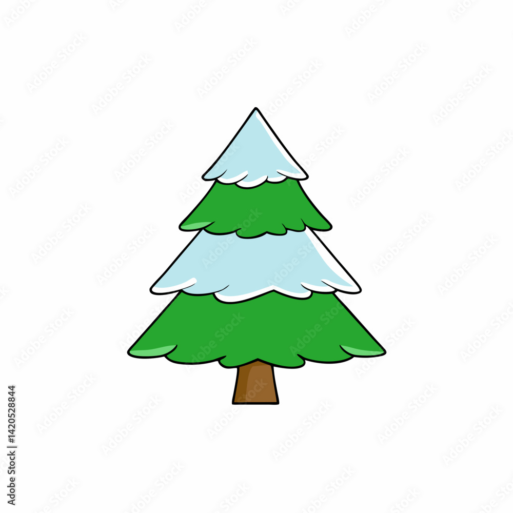Fototapeta premium christmas tree vector illustration