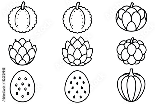 Cherimoya Different Types Set