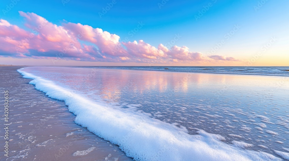 Naklejka premium Serene Beach Sunset