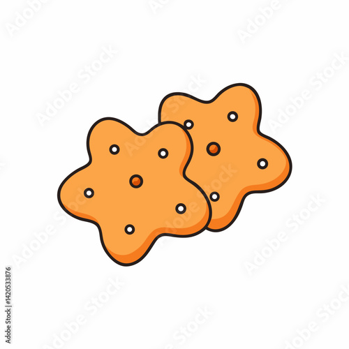 gingerbread cookies isolated on white