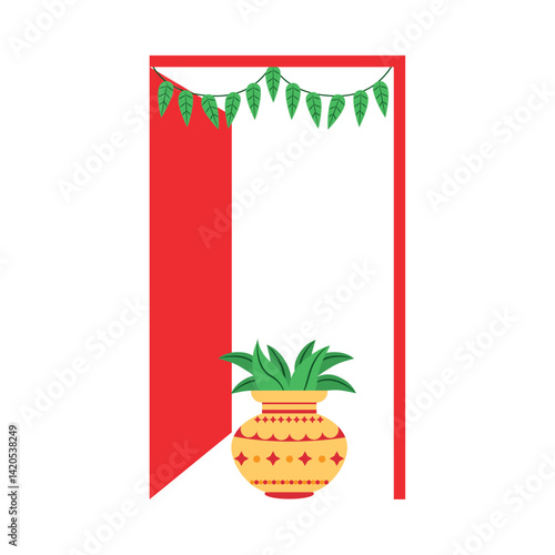 indian housewarming Kalash Celebration Curtain Garland