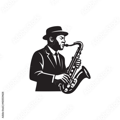 man playing saxophone