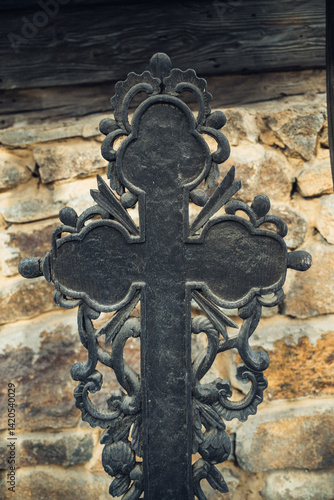 Religious Cross Inside The Village 