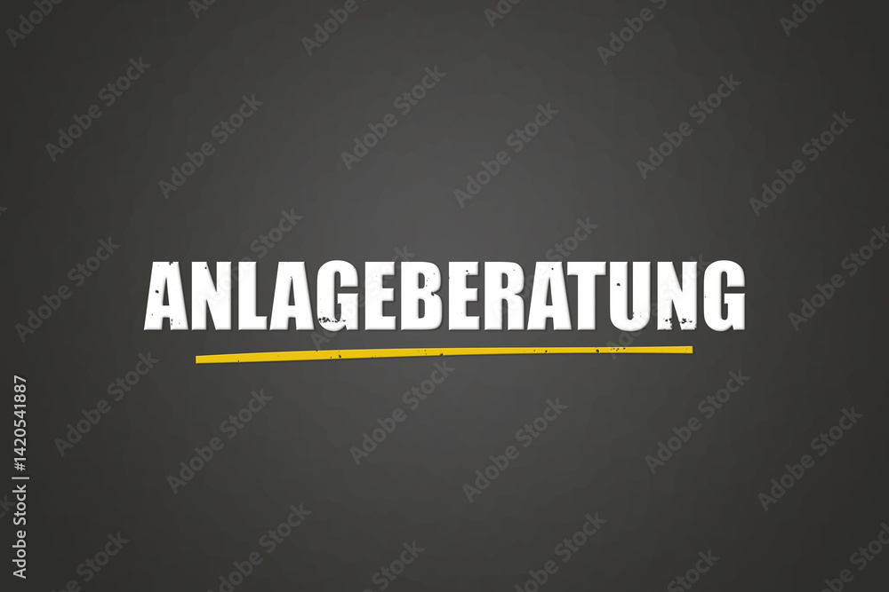 Obraz premium Anlageberatung (Investment advice) - A blackboard with white text.