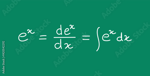 Exponential function differentiation and integration. Exponential of x.