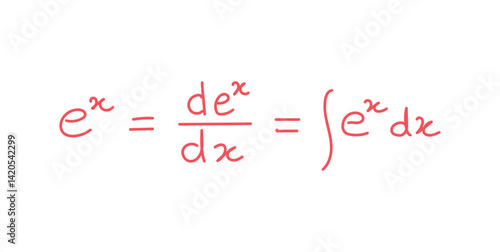Exponential function differentiation and integration. Exponential of x.