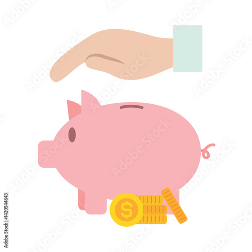 Money Guaranteed Piggy Bank Saving Coins Secure Investment Icon Vector