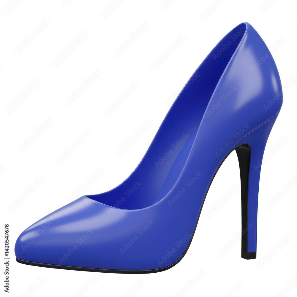 Blue high heel shoe fashion isolated on white background Blue high heel shoe fashion isolated on white background