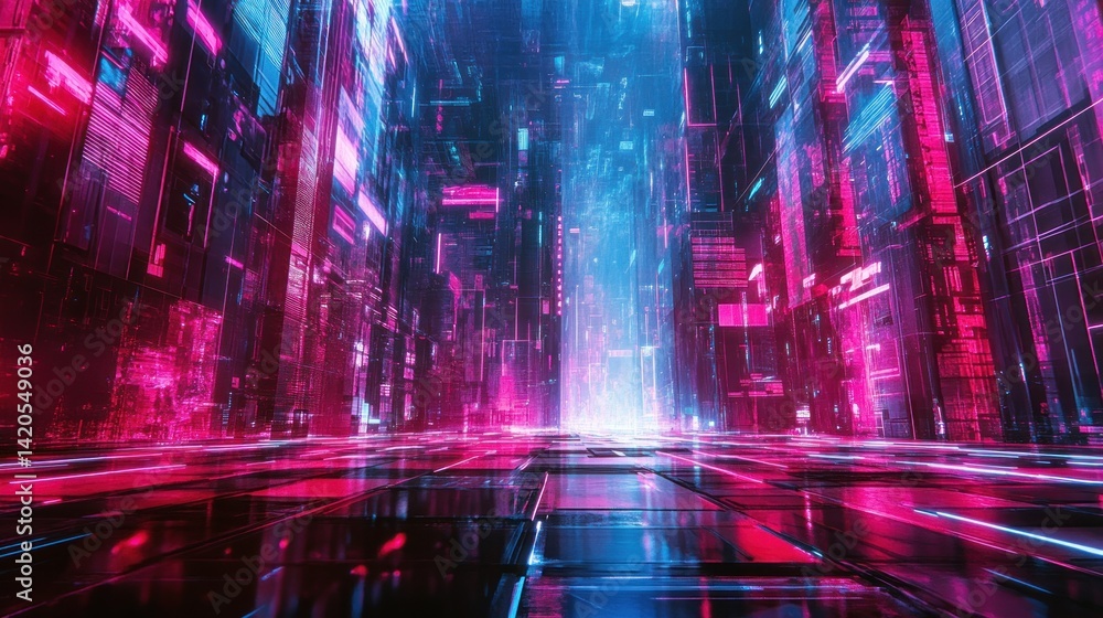 A cyberpunk neon grid with glitch effects and vibrant electric hues --ar 16:9 --v 6.1 Job ID: 34cb03b8-8fa8-4d35-9e31-b803c2abf099 A cyberpunk neon grid with glitch effects and vibrant electric hues --ar 16:9 --v 6.1 Job ID: 34cb03b8-8fa8-4d35-9e31-b803c2abf099