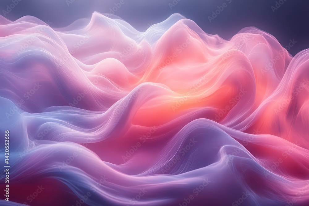 Abstract Fluid Waves in Pastel Hues A Mesmerizing Blend of Pink Purple and Blue for Creative Abstract Fluid Waves in Pastel Hues A Mesmerizing Blend of Pink Purple and Blue for Creative