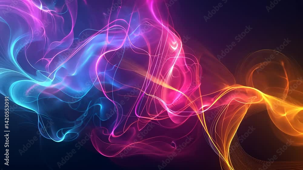 Leuchtende Rotviolette Energiepartikel Animation