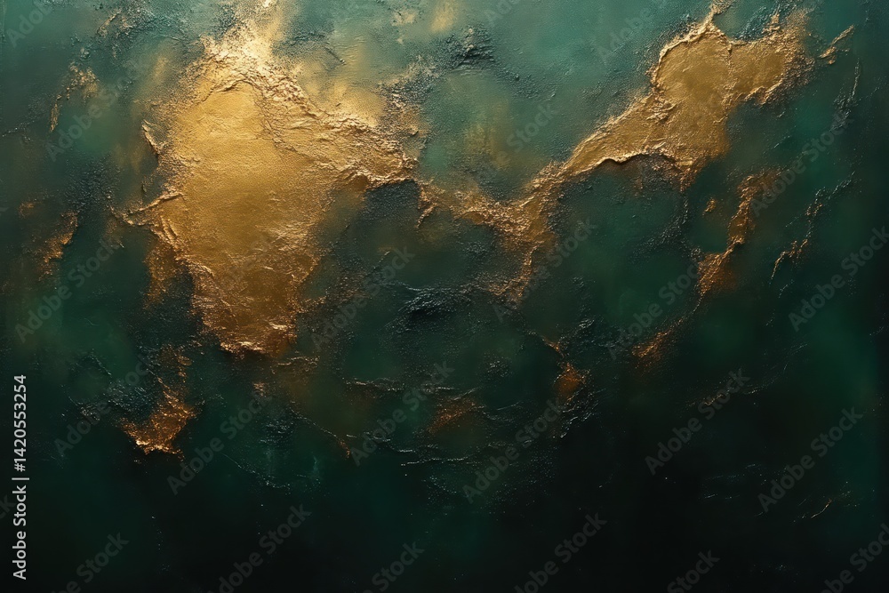 Abstract Golden Swirls on Teal Background A Textured Artistic Composition for Creative Project Abstract Golden Swirls on Teal Background A Textured Artistic Composition for Creative Project
