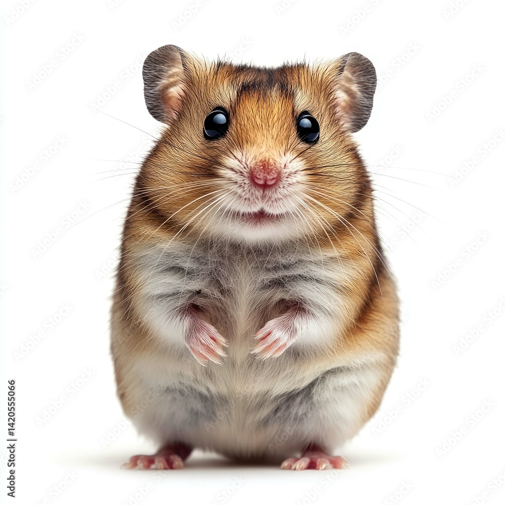 Adorable Hamster: A Close-Up Portrait of a Fluffy, Cute Rodent Adorable Hamster: A Close-Up Portrait of a Fluffy, Cute Rodent