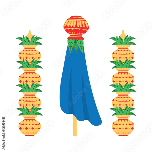 indian housewarming Festival Kalash Curtain Traditional