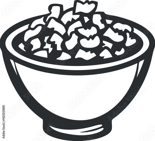 A bowl filled with fluffy popcorn perfect for movie nights or casual snacking.