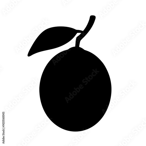 nance fruit minimalist silhouette vector icon - for graphic design projects nance, Modern Artwork.